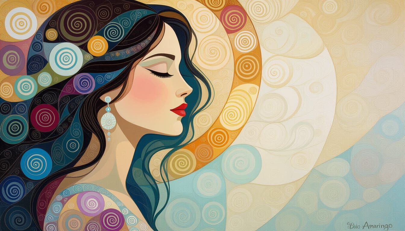 Abstract Woman in Oil with Tender Brushstrokes