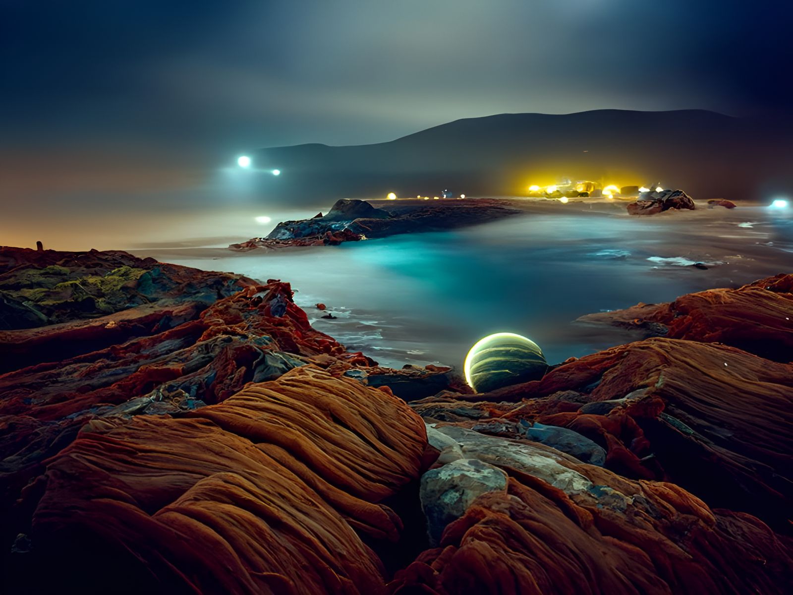 Alien Coastline Landscape Photography in 8k Resolution