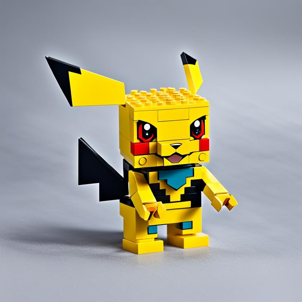 Pikachu as Lego Construction Toy
