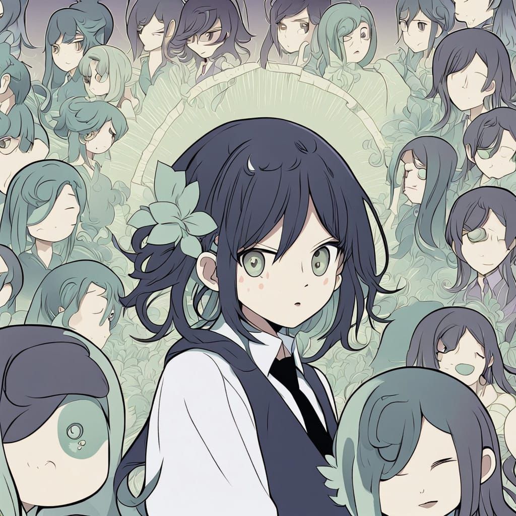 Confident Schoolboy Wins Hearts in Muted Anime Style