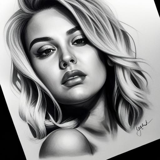 Karol G: Hyperdetailed Charcoal Drawing