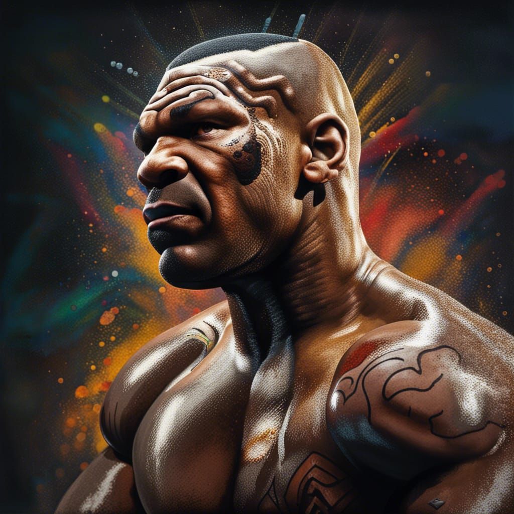 Mike Tyson as Popeye: Hyperrealistic Concept Art