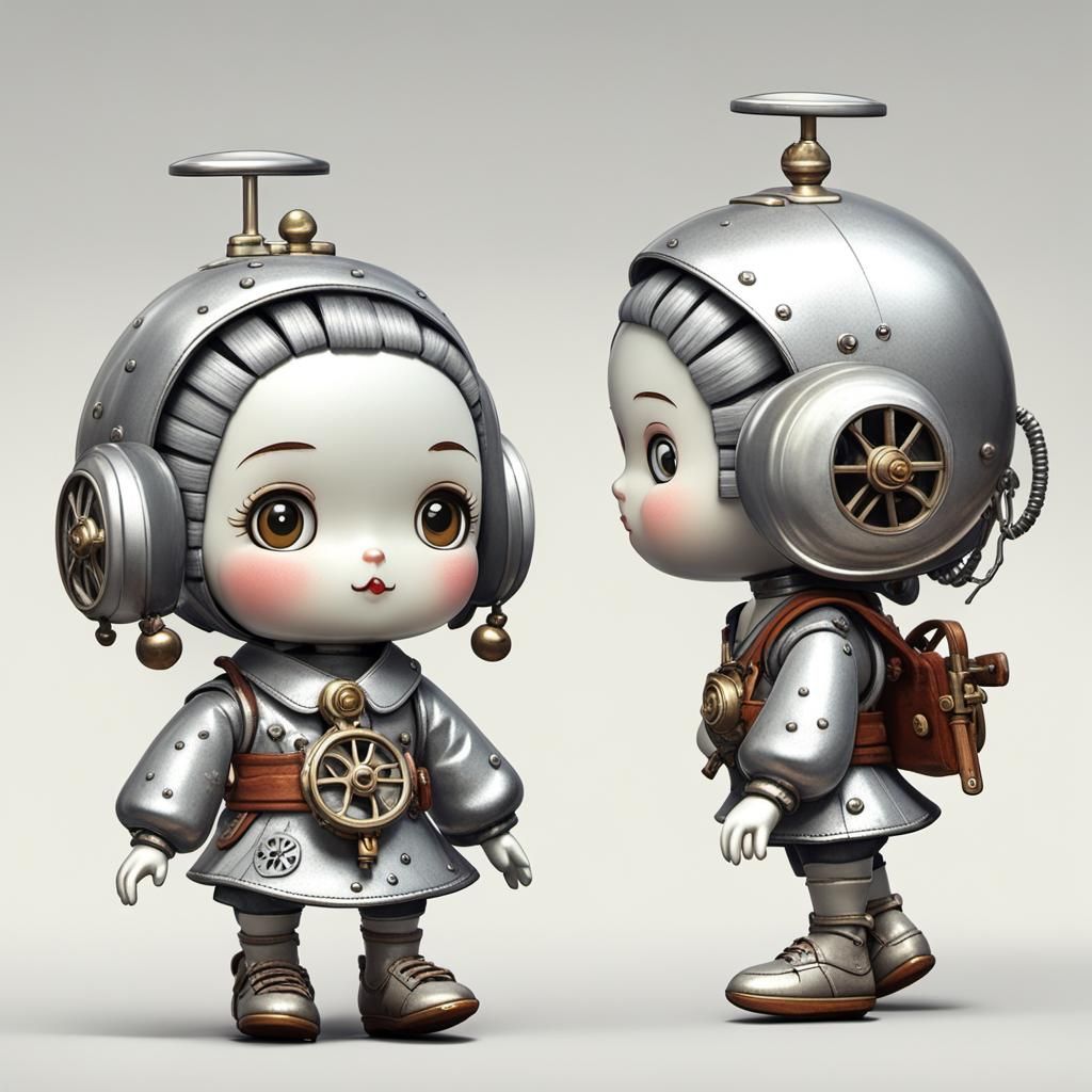 Vintage Wind-Up Doll Character Concept Art