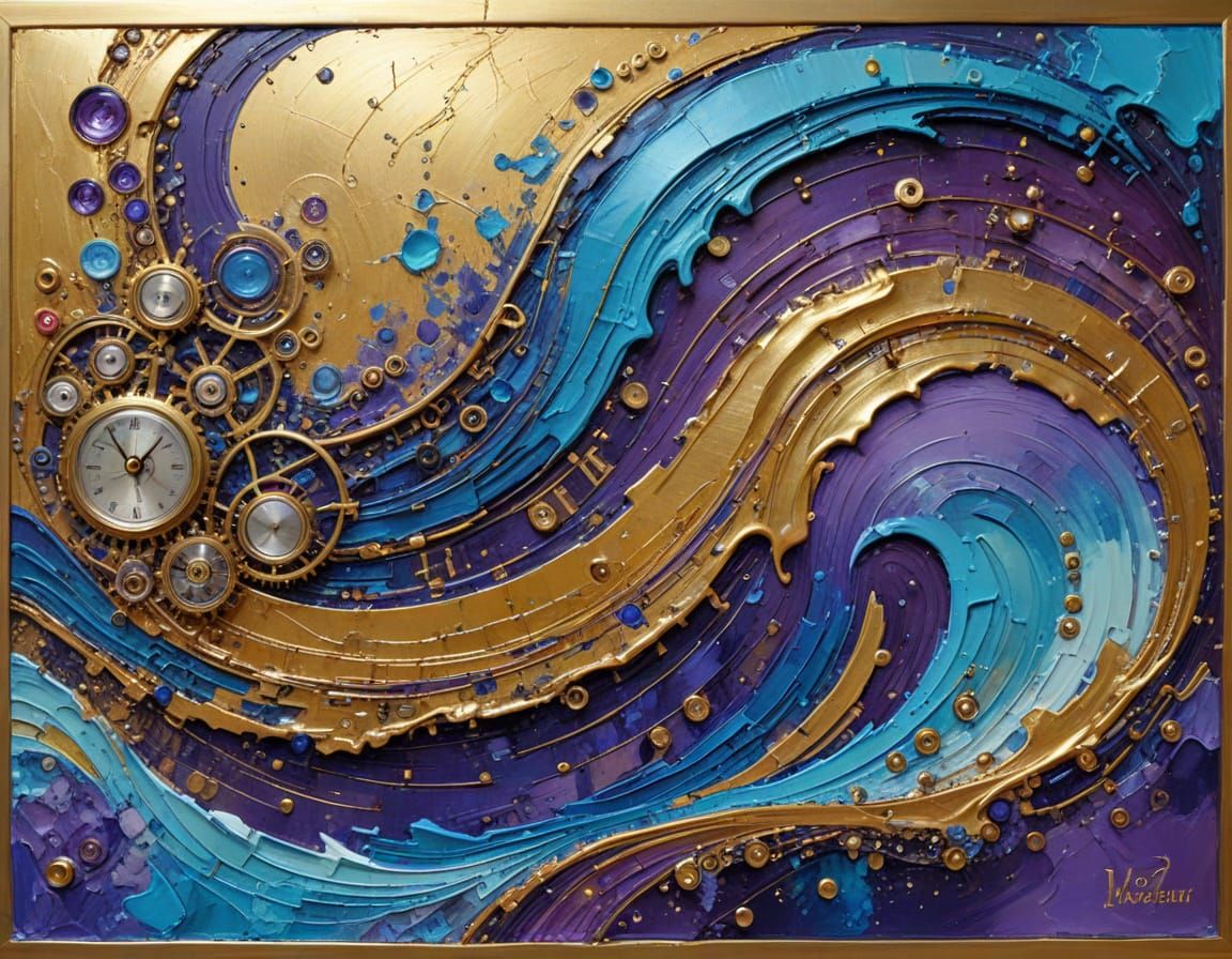 Steampunk Fairy in Impasto Acrylic Painting