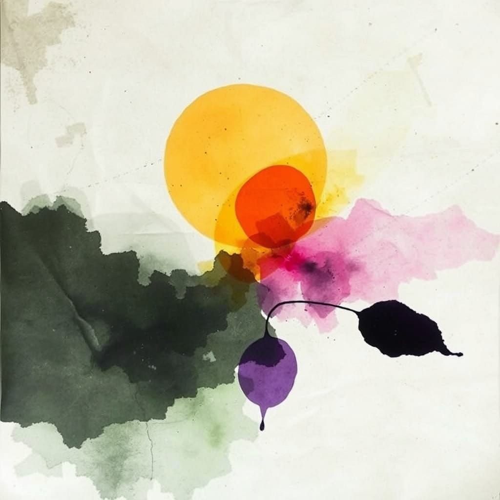 Ethereal Abstraction in Ink Wash Style