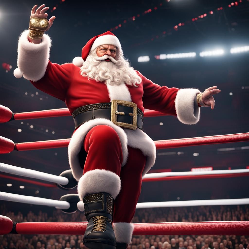 Santa Claus as a WWE superstar