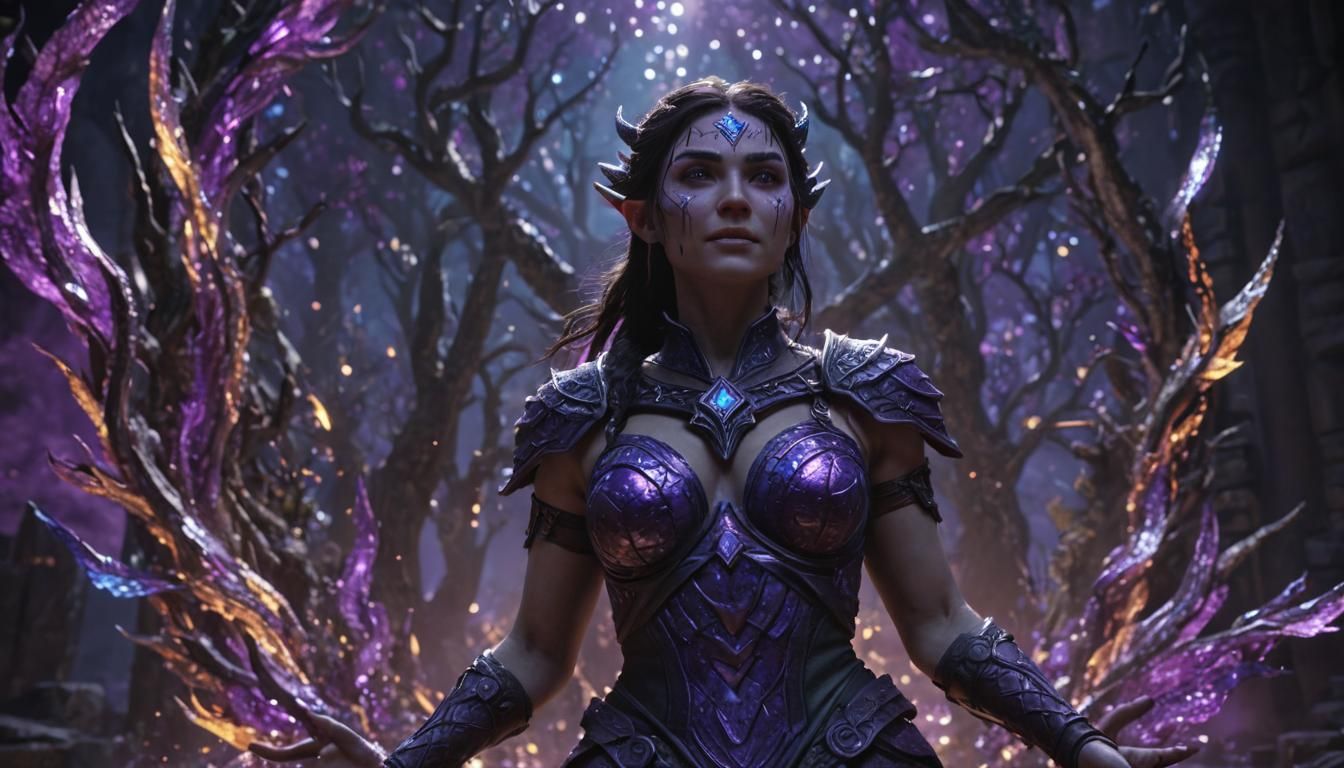 Glass Skyrim Character in Burst of Energy