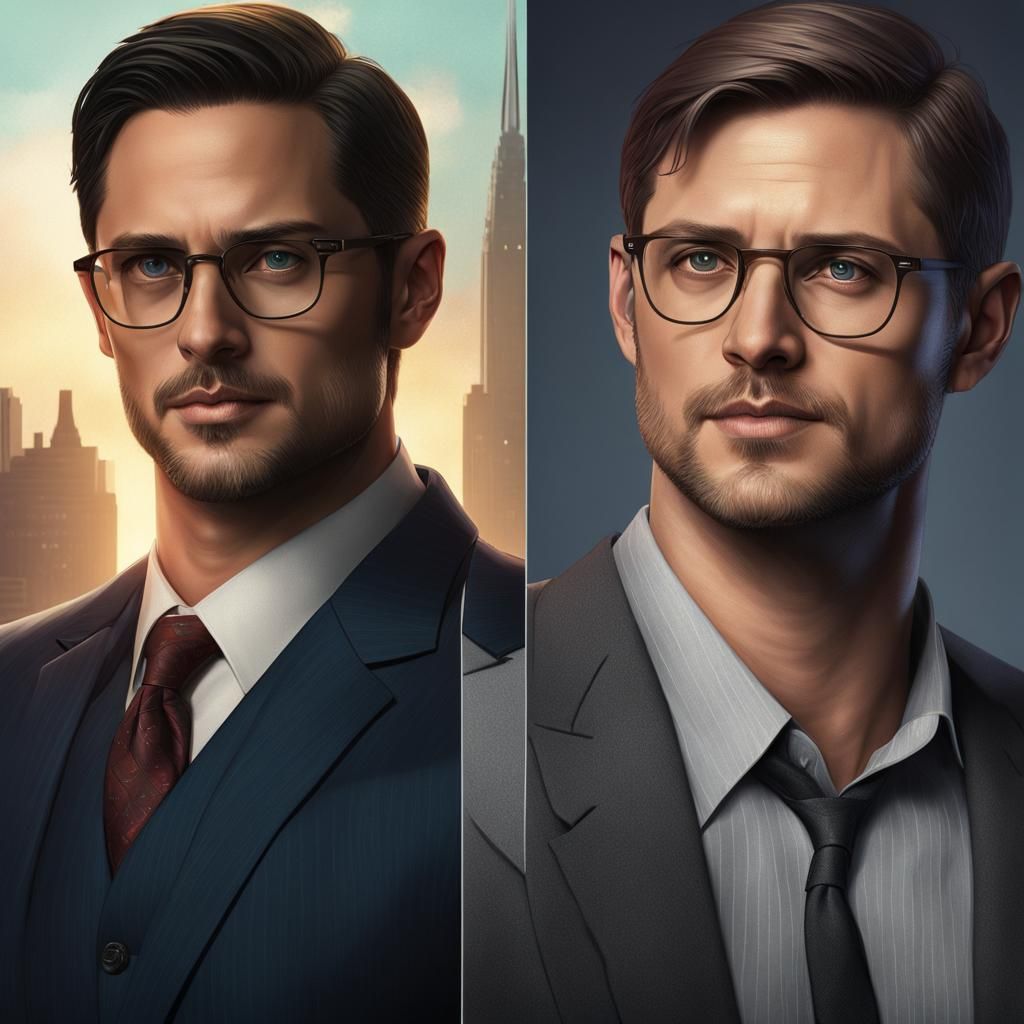 Clark Kent and Bruce Wayne Shake Hands