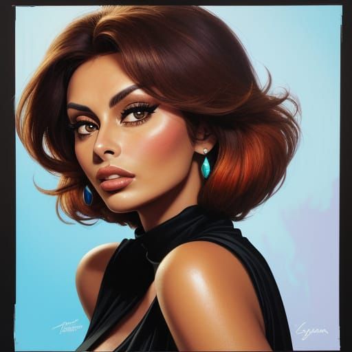 Young Woman Portrait in Hyperrealistic Splash Art Style