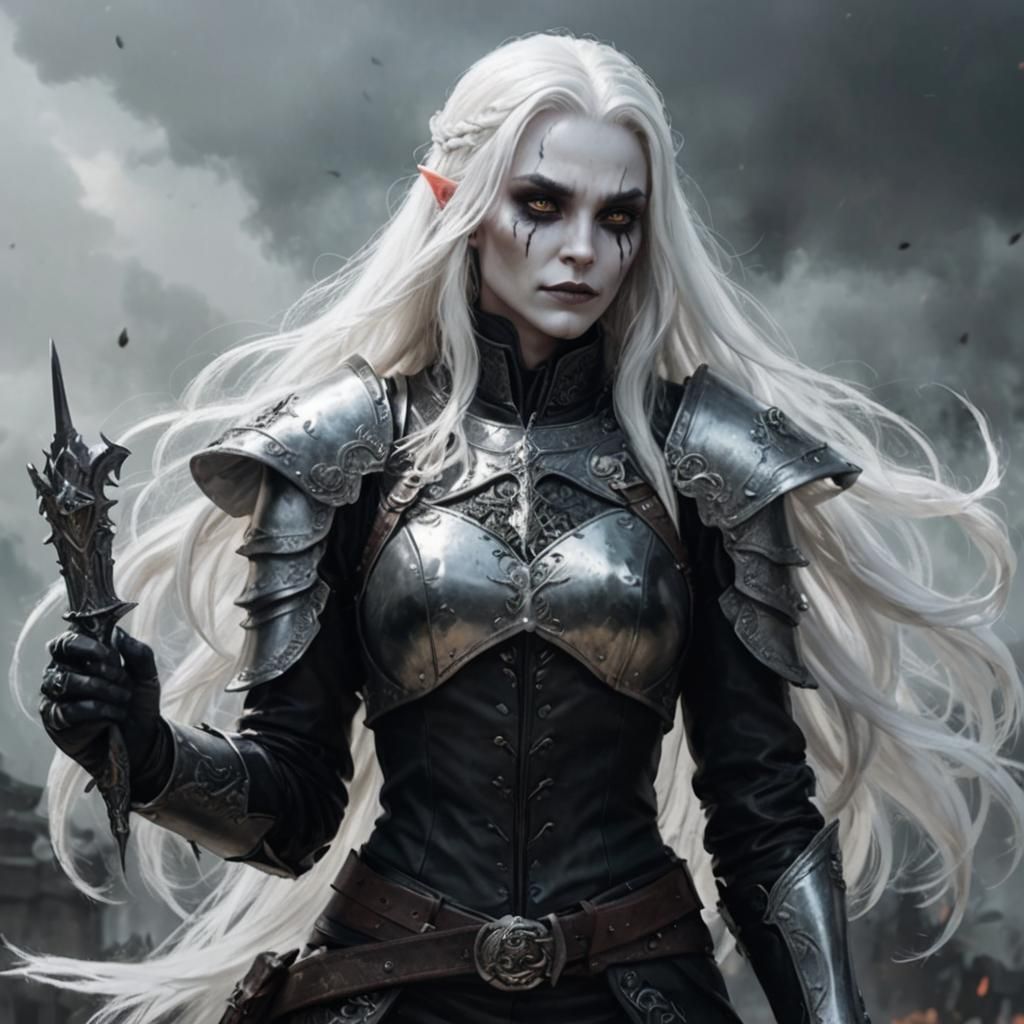 Surreal Fantasy Rogue in Dark Cyberpunk Style