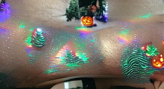 Holographic Halloween Seamlessly Turns into Christmas