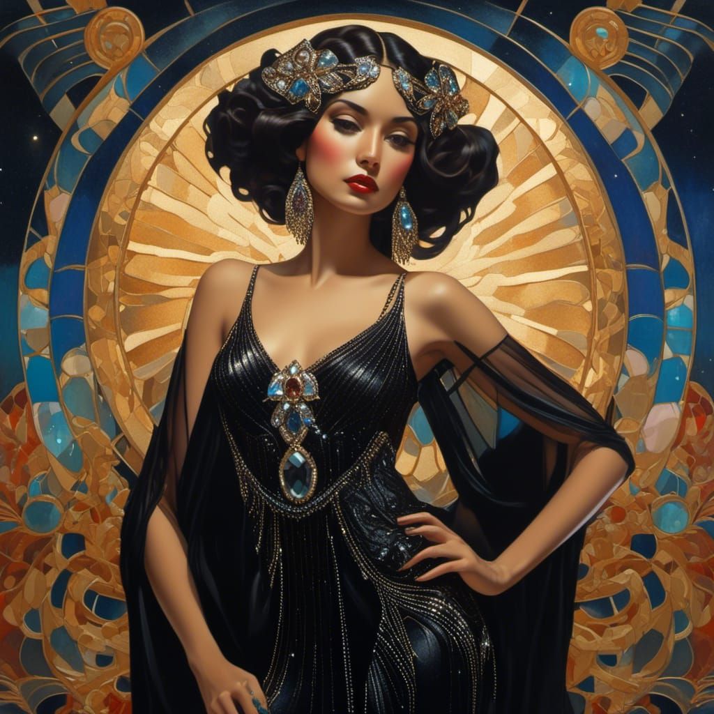 Roaring 20s (art deco, owl lady)