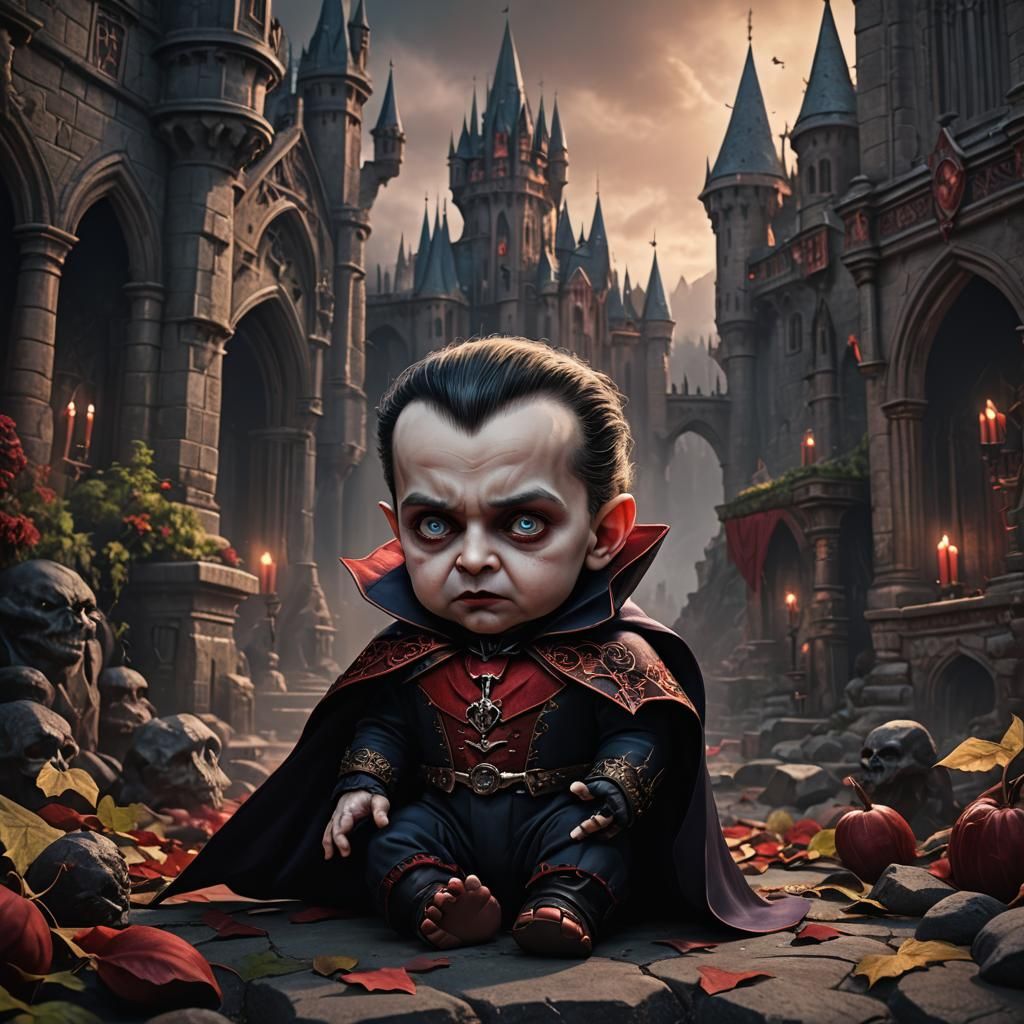 Baby Dracula: Detailed Matte Painting