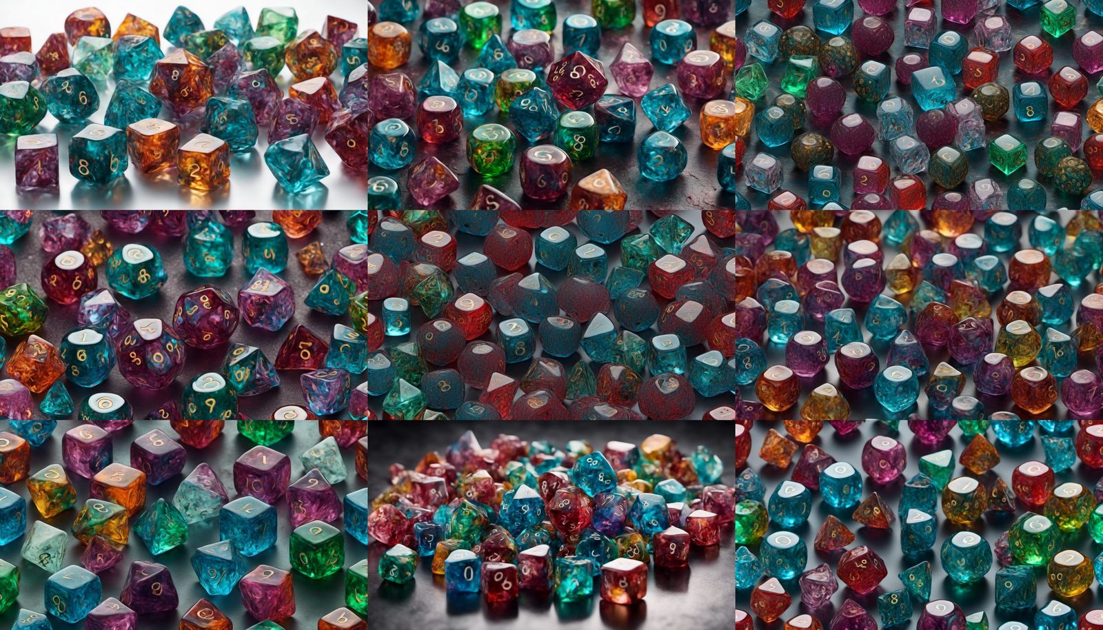 Glass Dice for Tabletop Game