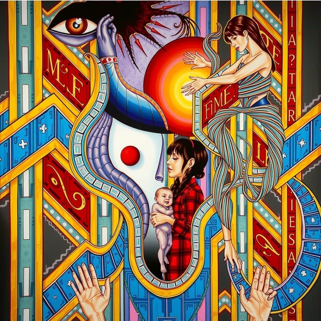 Symbols of Life: Man, Woman, Birth, Death, Infinity