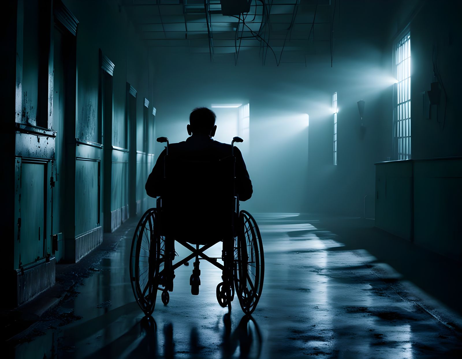 Eerie Abandoned Asylum in Cinematic Hyper-Realism