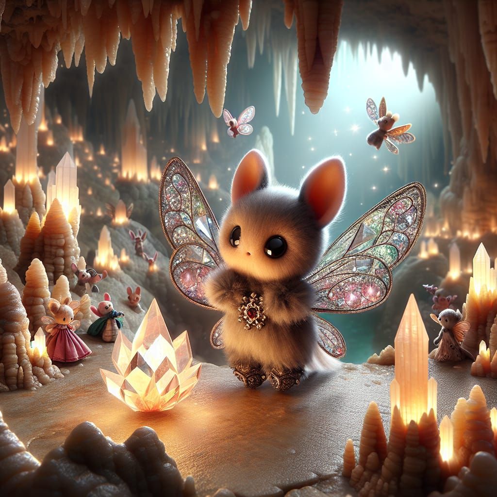 Plush Fairy Bat's Magical Speleothem Party