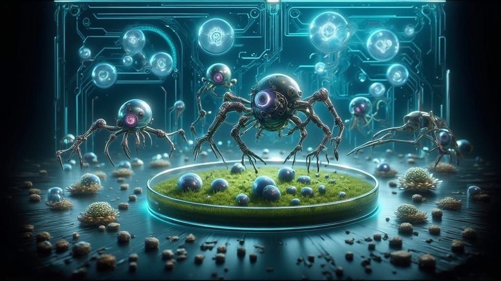 Steampunk Xenobots Assembling Cellular Aggregates in Surreal...