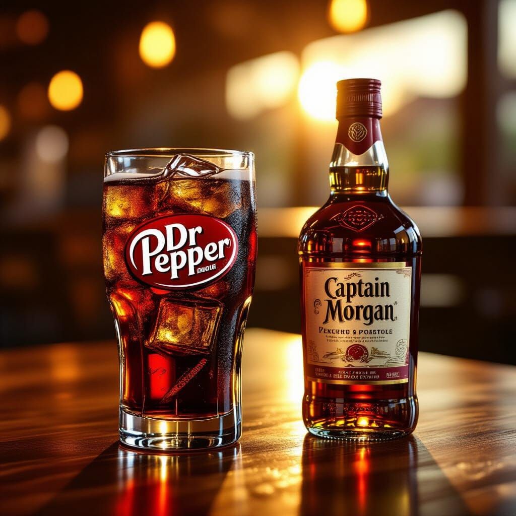 Golden Hour Dr. Pepper and Captain Morgan Shot