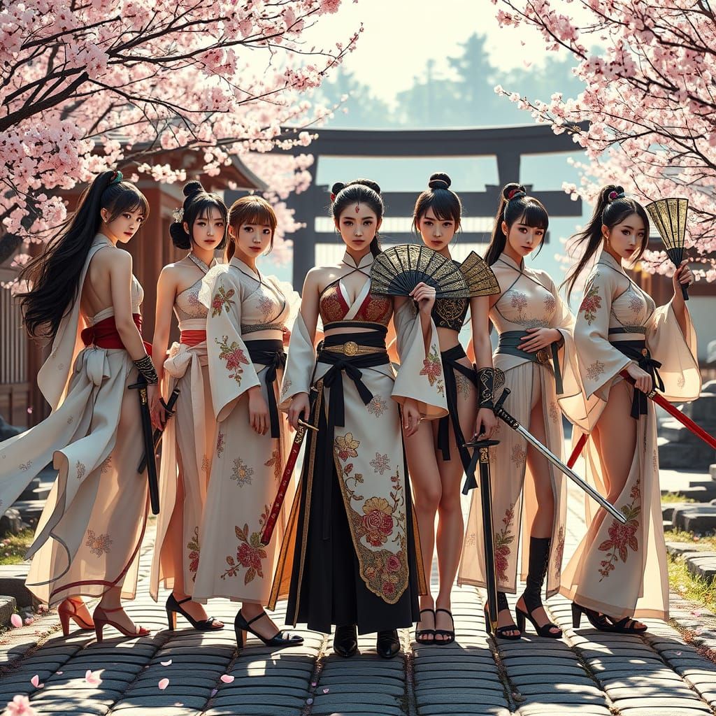 Japanese Superheroines Unite in Feudal Village