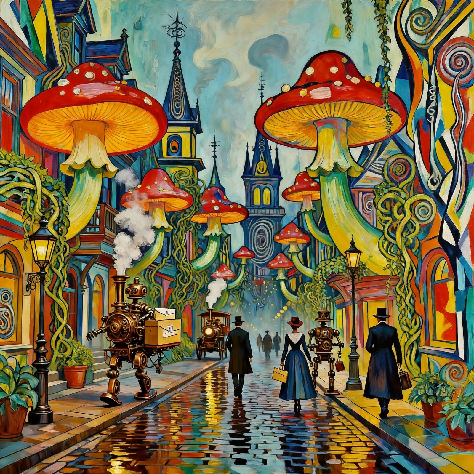 Victorian-era street scene