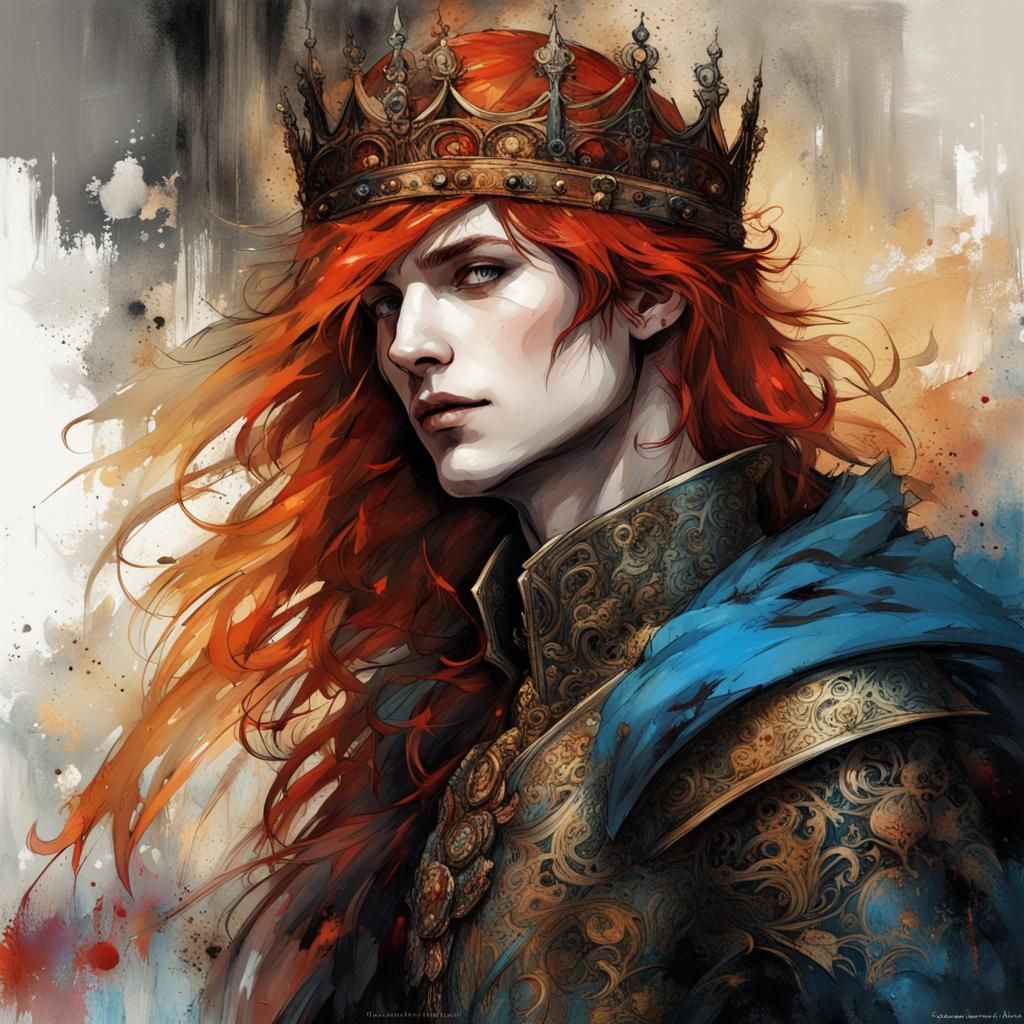 Gothic Prince Charming in Sunlight, Hyperdetailed Art