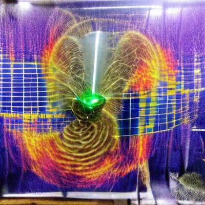 Vibrant Quantum Radiation Field Illustration