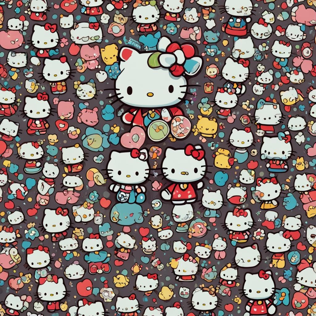 Hello Kitty in Anime Style
