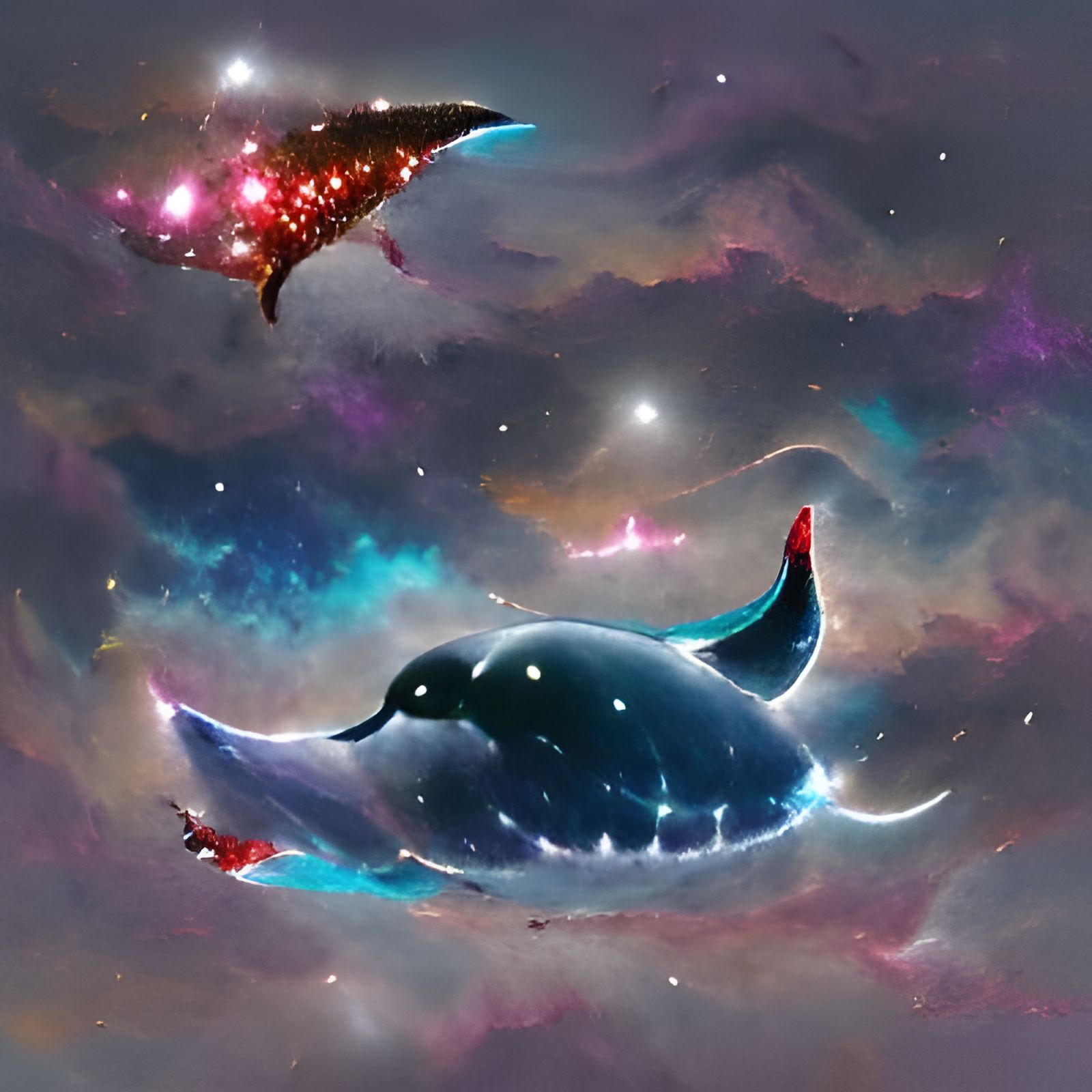 Majestic Space Whale Drifting Through the Cosmos