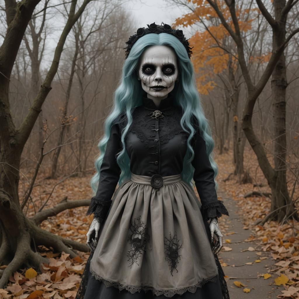 Hyper-Realistic Living Dead Doll in Pastel Colors
