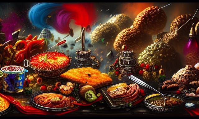 Food love and fight Epic war