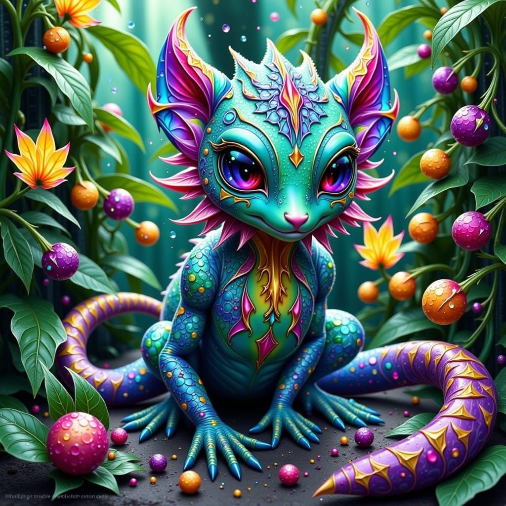 Mystical Jungle Fae in Whimsical Fantasy Style