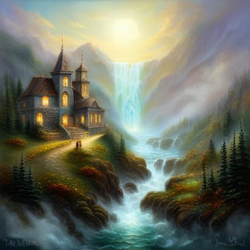 Ethereal Souls Ascending from Abyss into Light