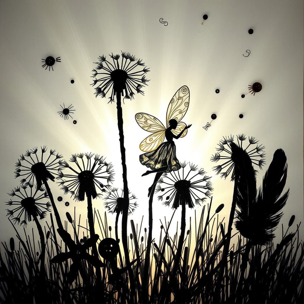 Surreal Child's Drawing Comes to Life in Whimsical Scene