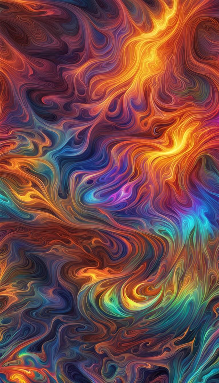 Psychedelic Soul Embers with Rainbow Flames