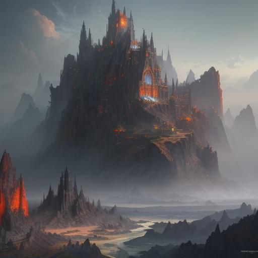 Fantastical Matte Painting in Deep Color