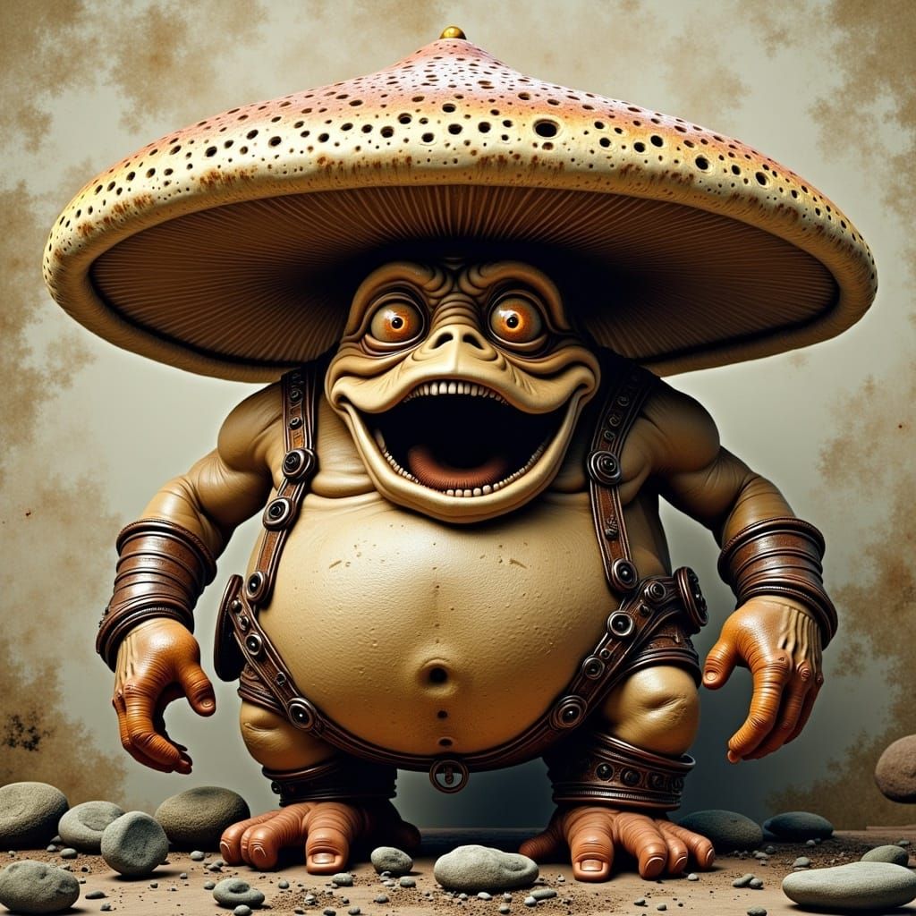 Mushroom Warrior in Sci-Fi Armor