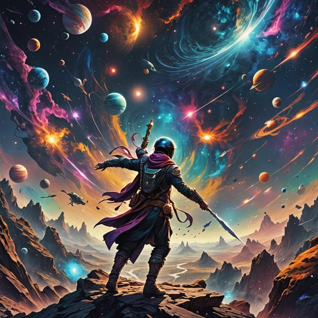 Vibrant Edge of the Universe Fantasy Landscape