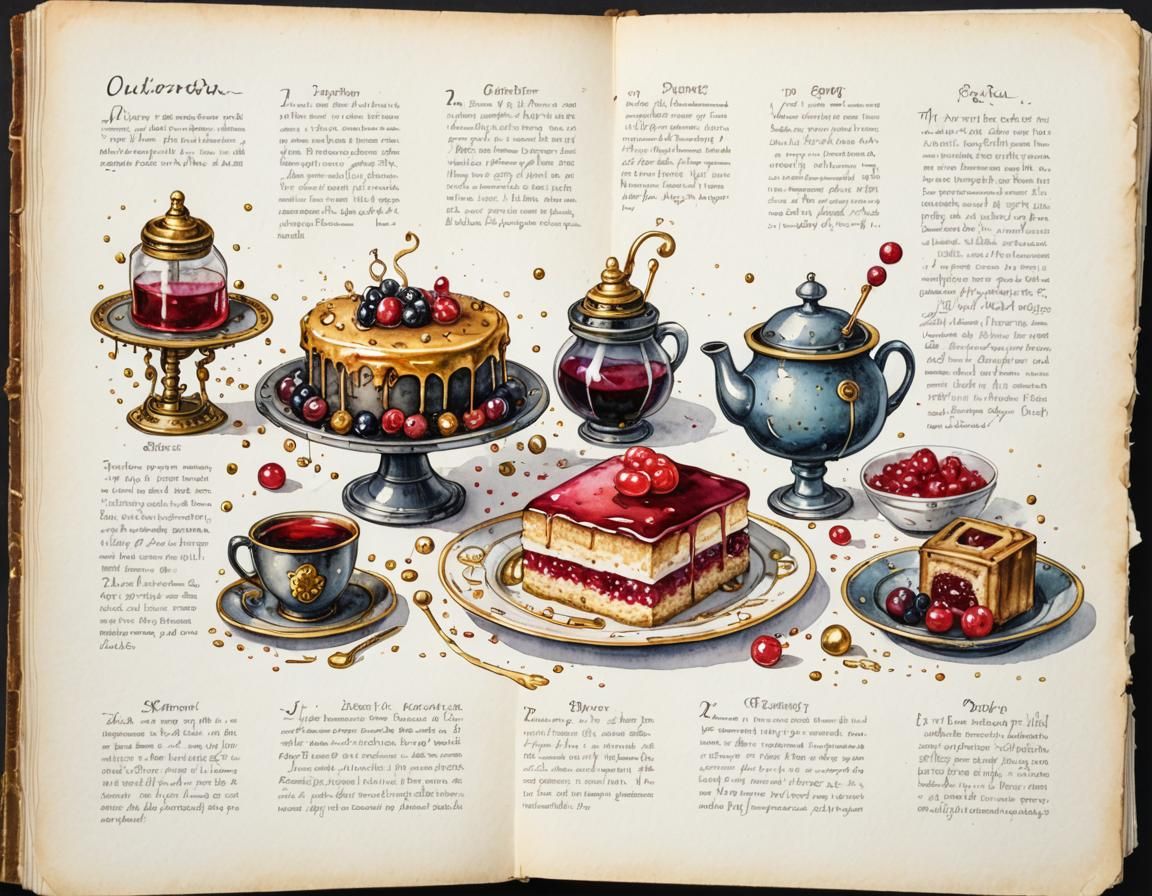 Steampunk Berry Jelly Recipe Illustration