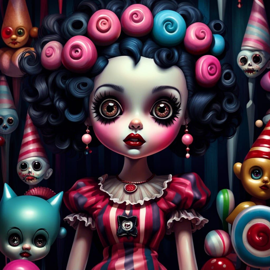 Creepy Cute Betty Boop in Candy Land