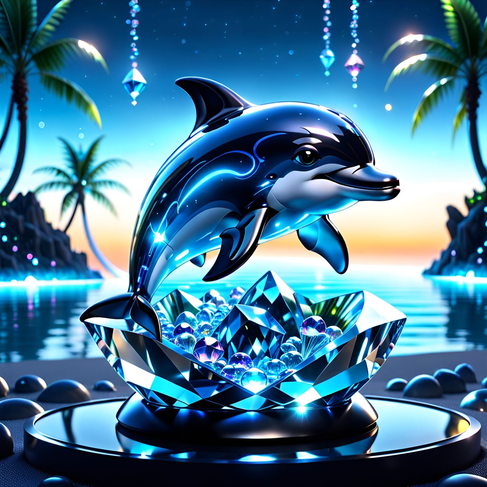 Crystal Dolphin Sculpture 🐬