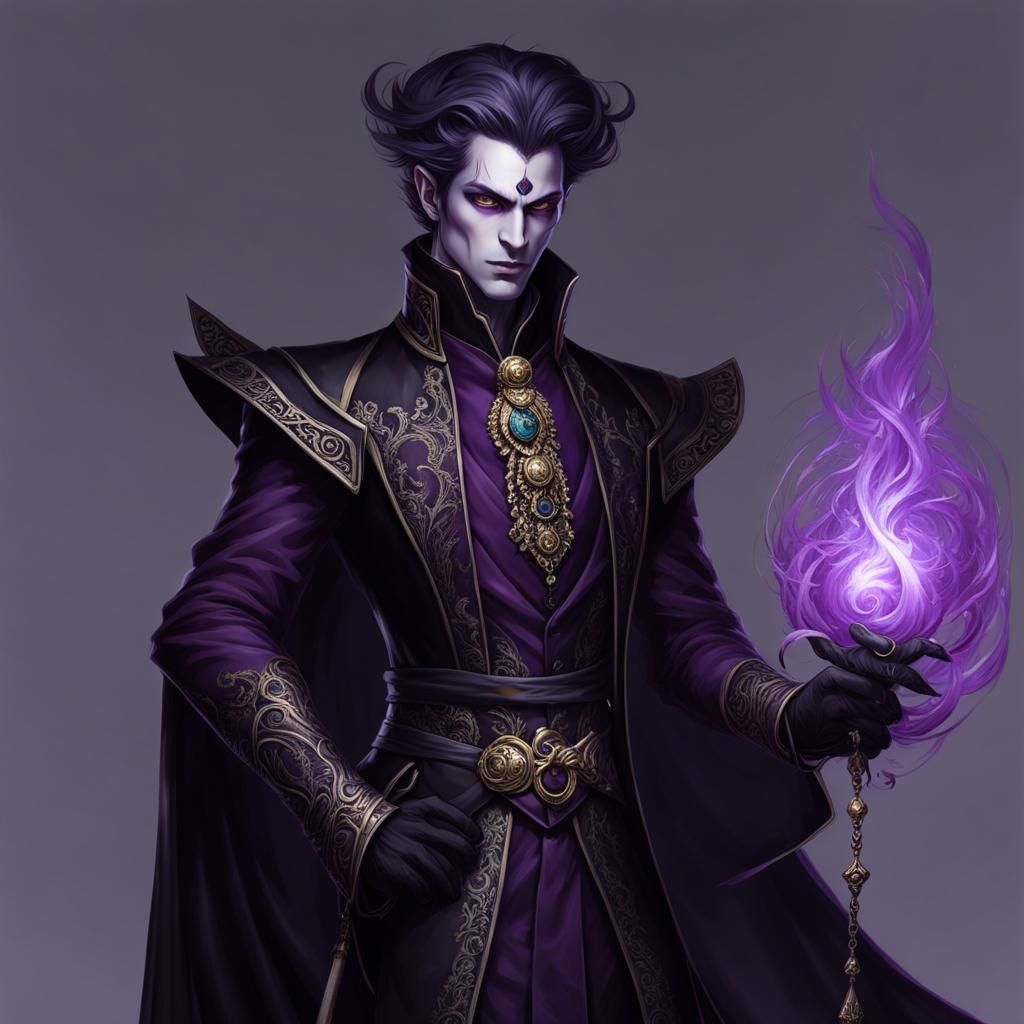 Elegant Undead Nobleman in Dark Attire