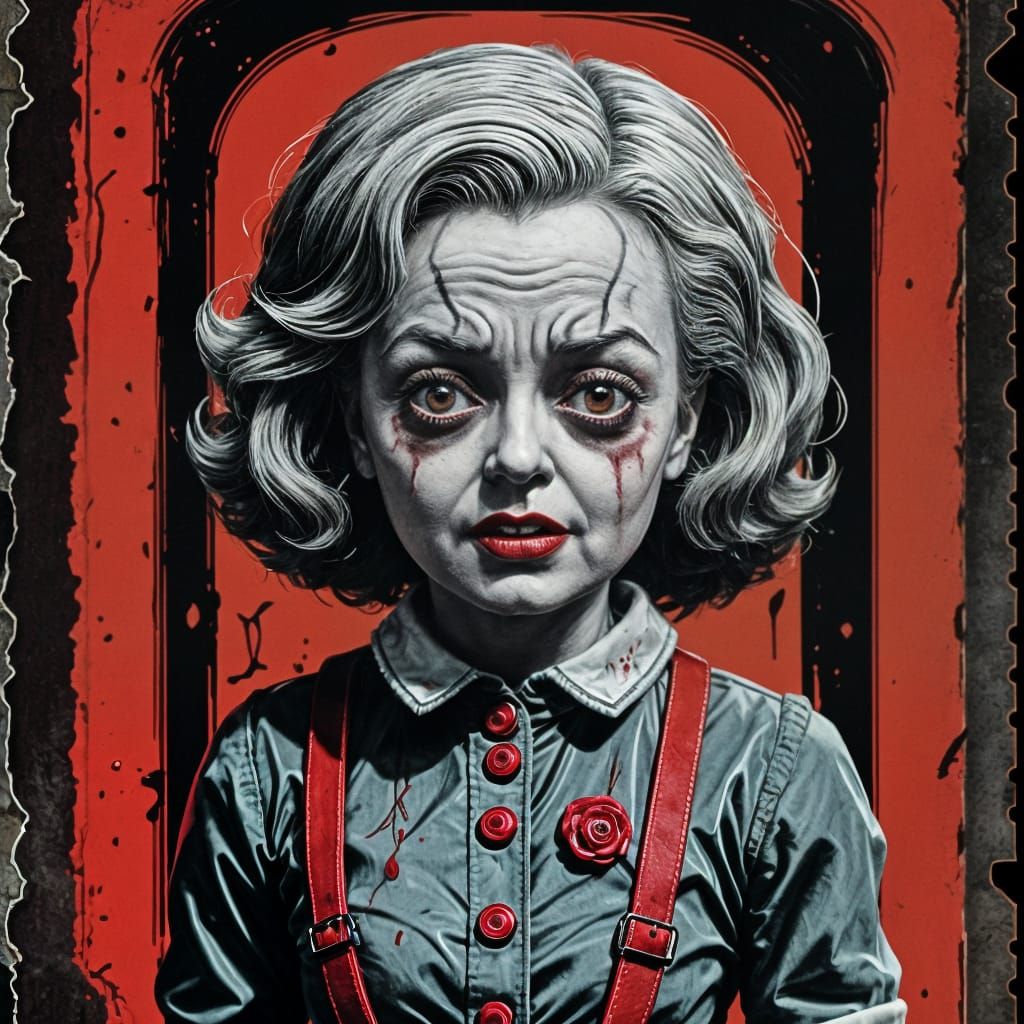 Creepy Horror Action Figure Baby Jane Hudson in Plastic Blis...