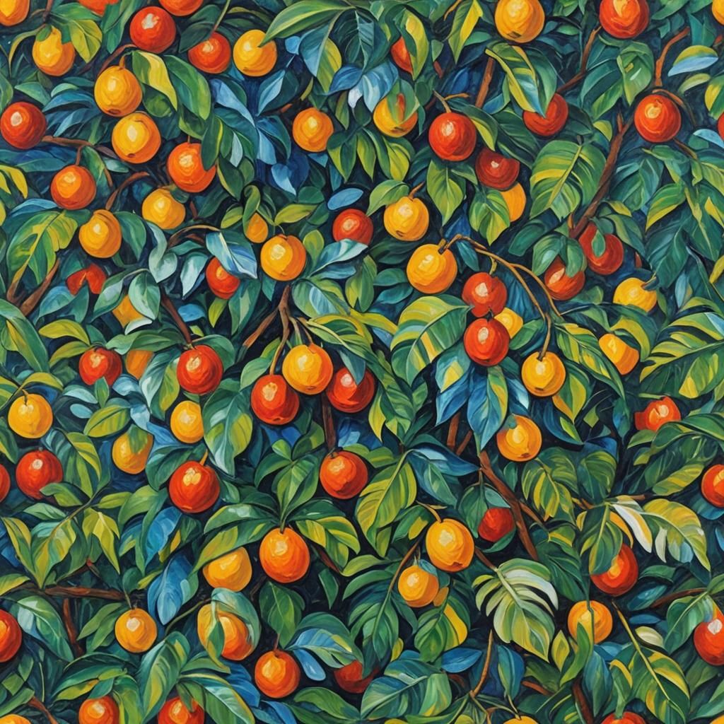 Coco de Mer: Expressionist Oil Painting