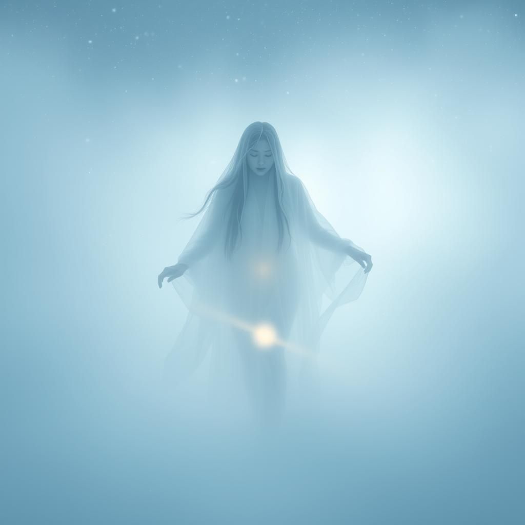 Ethereal Portrait of Yuki Onna in a Blizzard