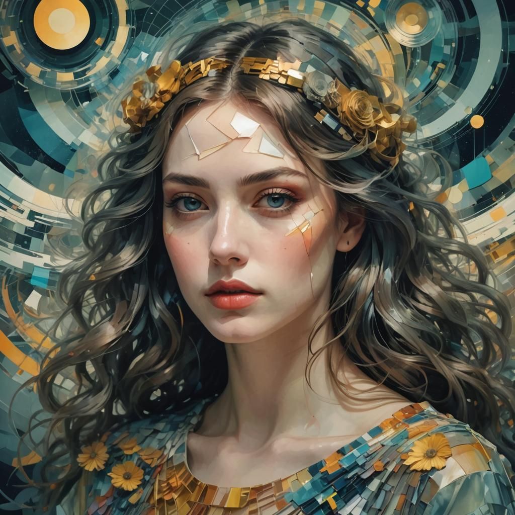 Glamorous Portrait in Parametric Studio Style