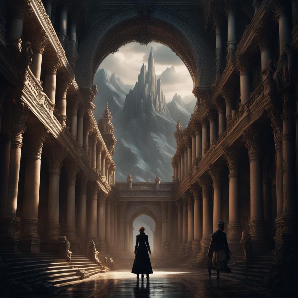 Epic Embrace: A Cinematic Dance of Shadows and Light