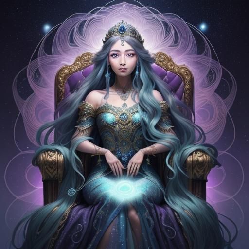 Cosmic Princess in Futuristic Anime Style