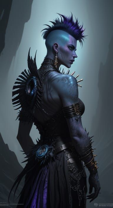 Dark Fantasy Punk in Mystic Realm