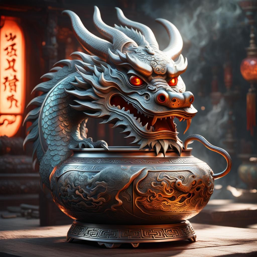 Chinese Dragon Pottery